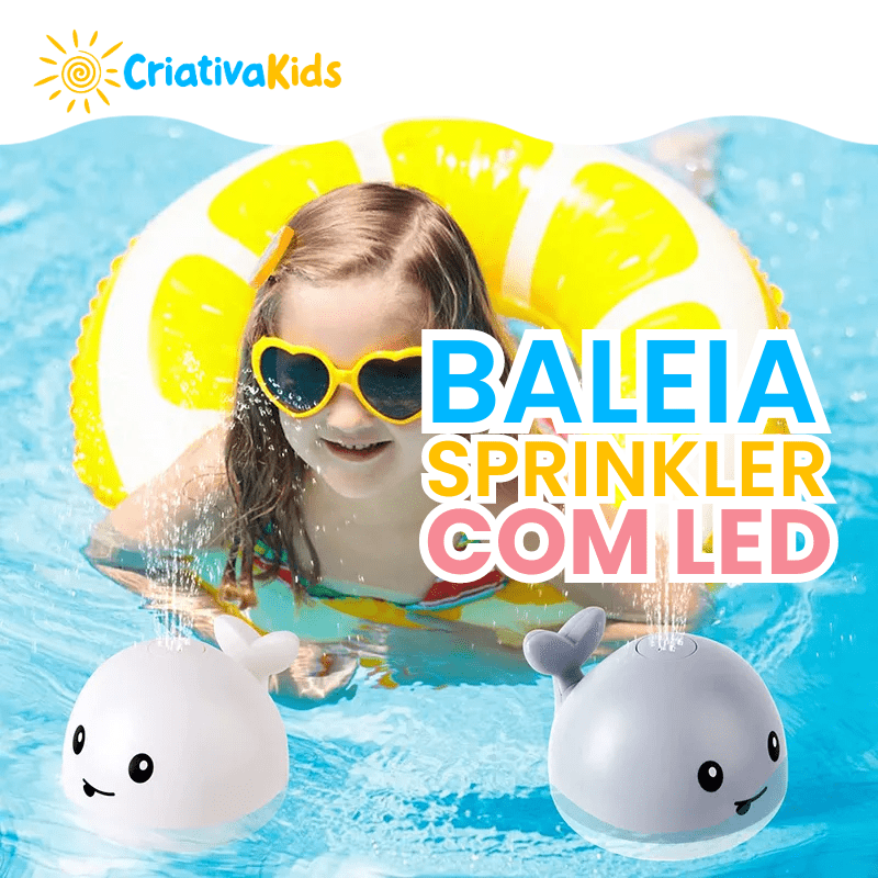 Baleia Sprinkler Com LED - Criativa Kids