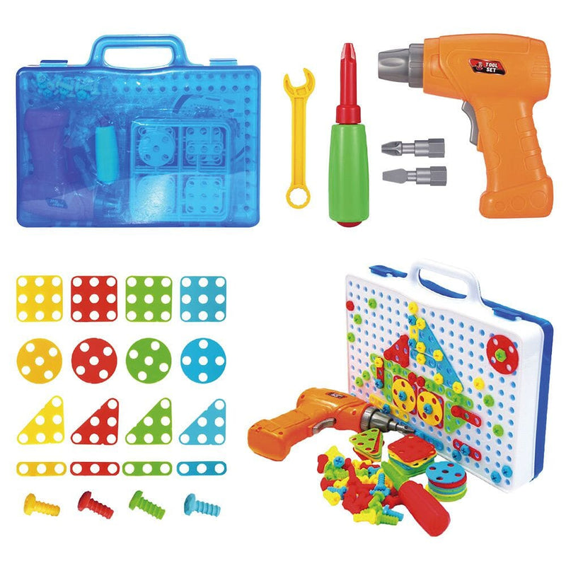 Kit Ferramenta Infantil Parafusadeira de Brinquedo de Montar